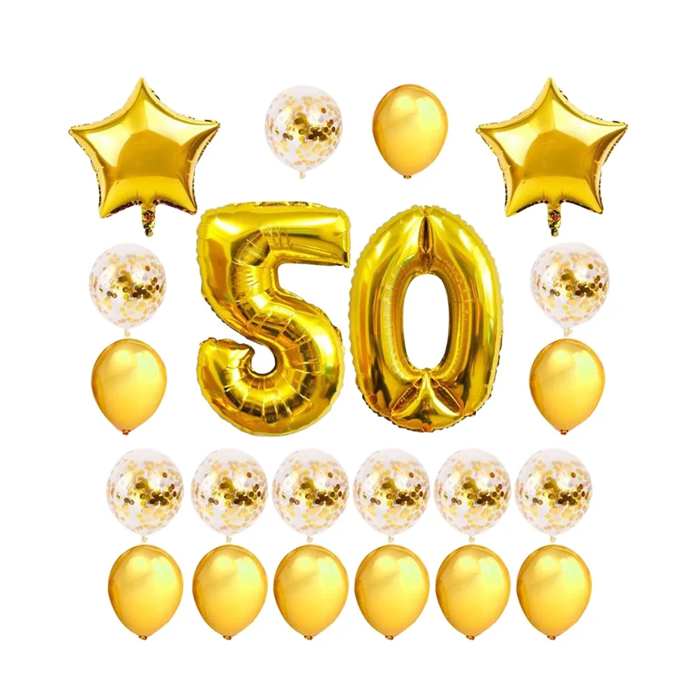 

24 pcs Balloons Set Decorative Latex Sequins Balloons Party Supplies Wedding Baby Shower Birthday Party Supplies Festive