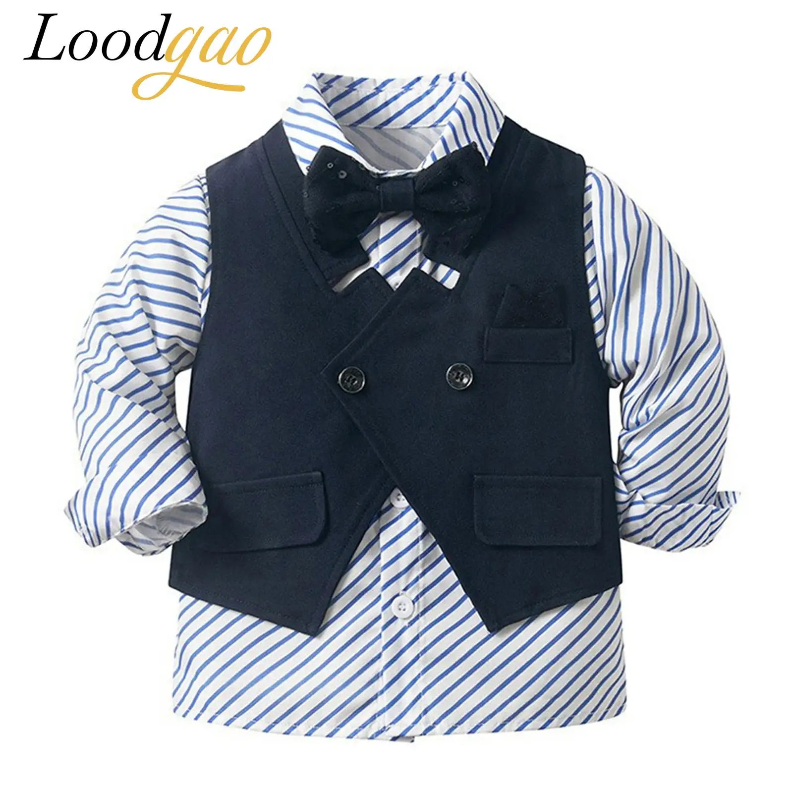 boy-party-waistcoat-long-pants-sets-gentleman-striped-shirt-boy's-formal-suits-school-uniforms-kids-outfit-performance-wear