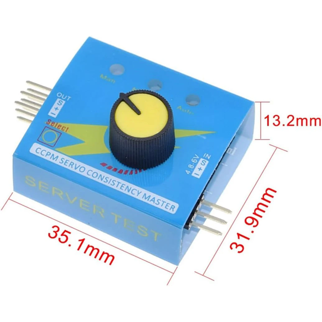 4 Cell AA Battery Holder Case with JR Connector 2P Black Red Wire + 3CH Digital Servo Tester ESC Speed Controller Checker CCPM