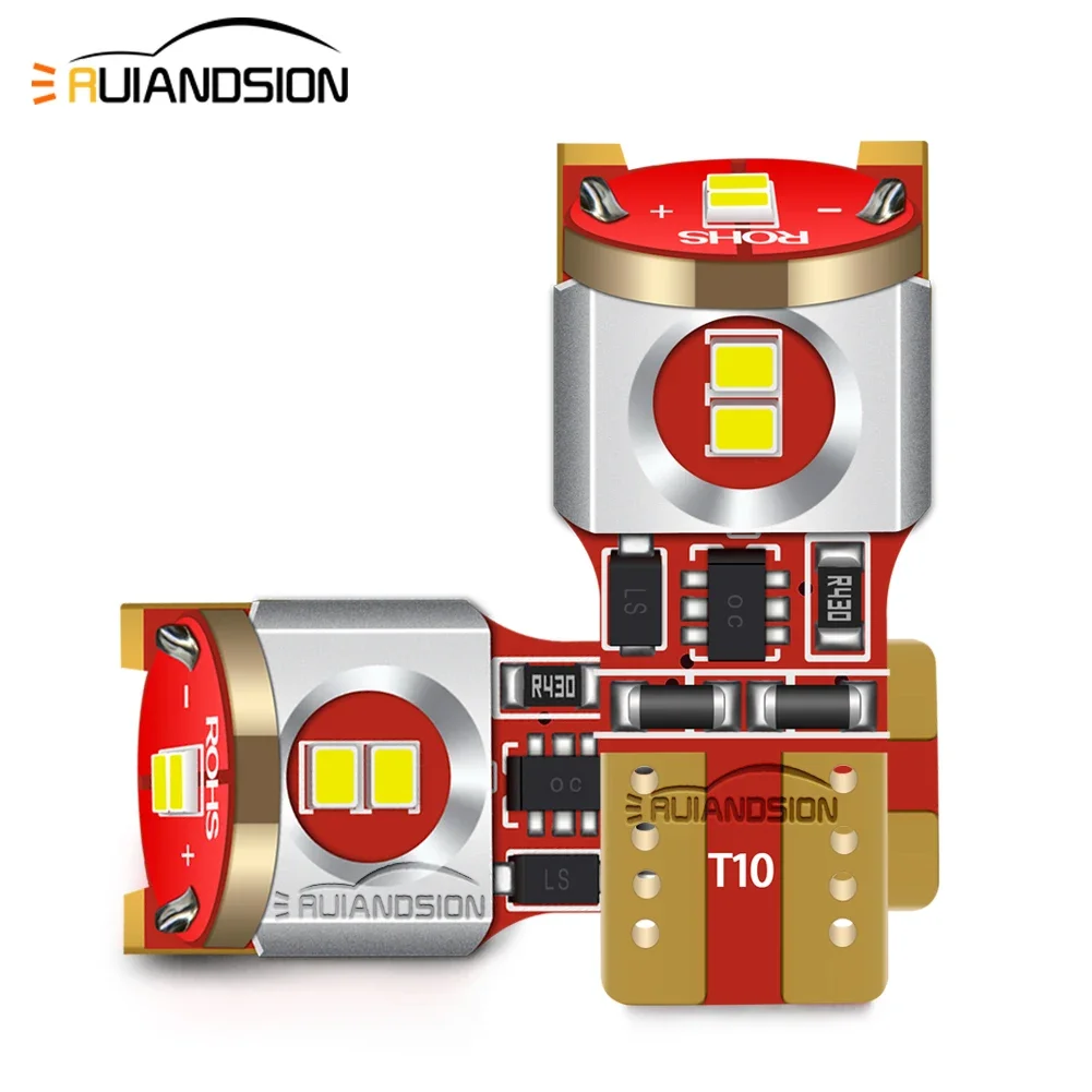 

2x T10 W5W License plate lamp automotive bulb indicator 6pcs 2016 Chips indoor 12V 24V durable white 600Lm 6000K
