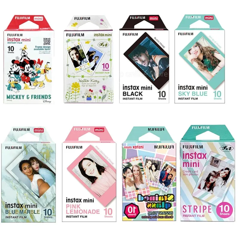 Fuji Fujifilm 3 Inch instax mini 12/11/9/8/40/90/link films white Edge for Instant color films Camera mini 8 9 11 12 Photo paper