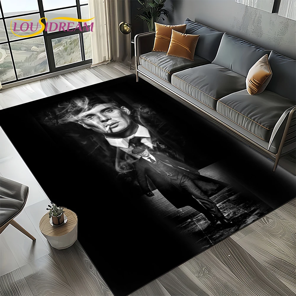 2025 New Tommy Shelby P-Peaky B-Blinders Carpet Rug for Bedroom Living Room Home Sofa Decoration,kids Play Decor Floor Mat Gift