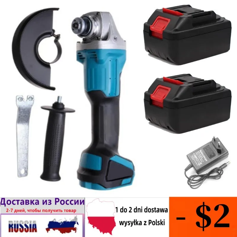 

Electric Angle Grinder Brushless 125 mm Grinding Machine Rechargeable Cordless 2 Speed Power Tools For Makita 18V Battery