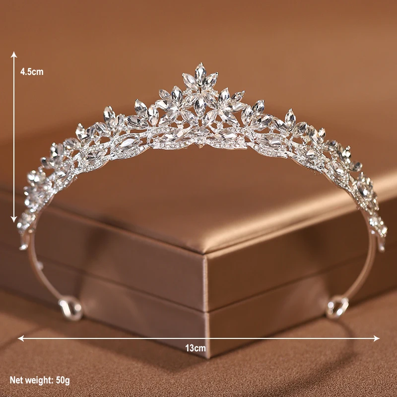 Itacazzo Bridal Headwear Silver-Colour Women\'s Fashion Wedding Crown Birthday Tiaras