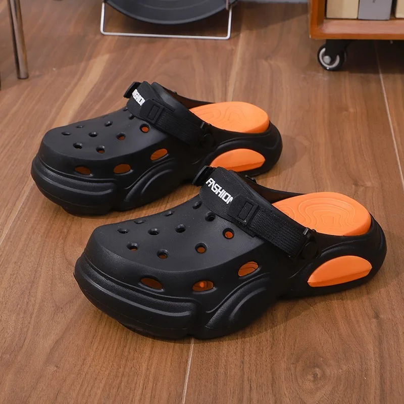 

2026 New Summer Men's Thick-Soled Non-Slip Breathable Toe-Cap Sandals Casual Beach Slippers