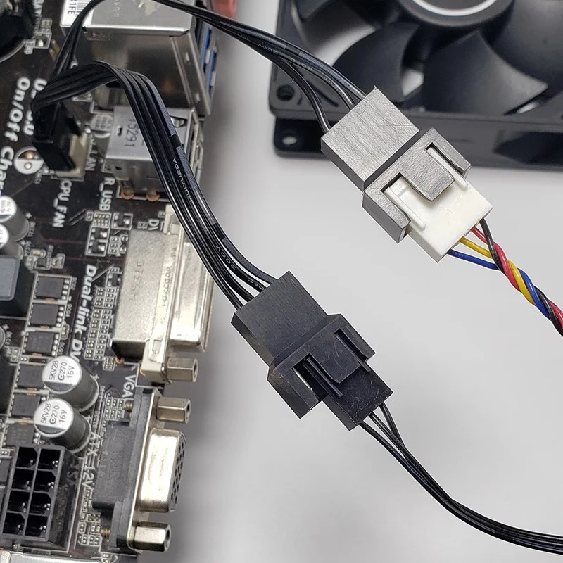 1 bis 2 Splitter PWM 4-polig 3-polig Computer Motherboard CPU-Lüfter Anschluss Verlängerung kabel für Computer Lüfter