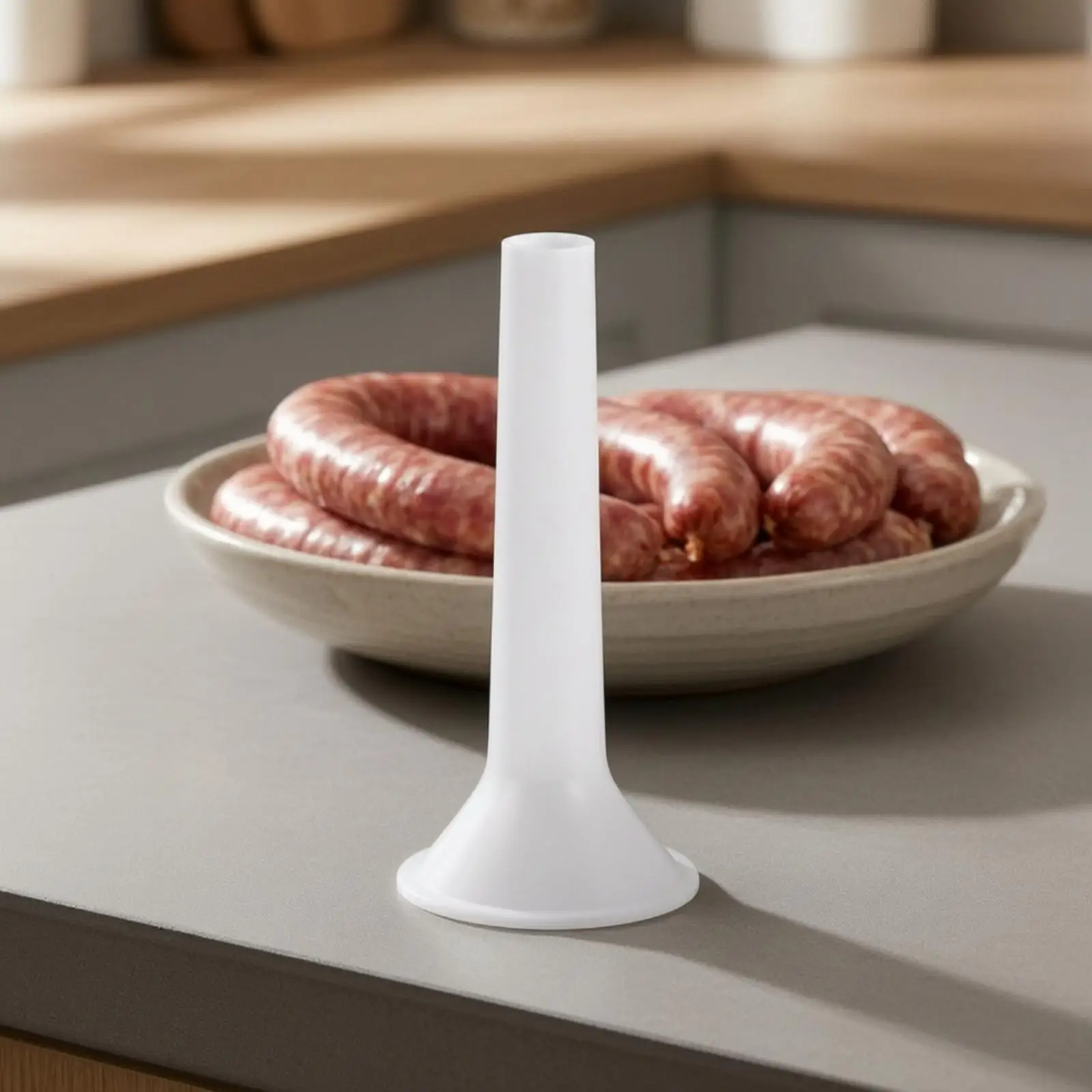 Home Sausage Making Funnel for Frankfurter Filling with Food Safe PP Material and Simple Ergonomic Handle Design