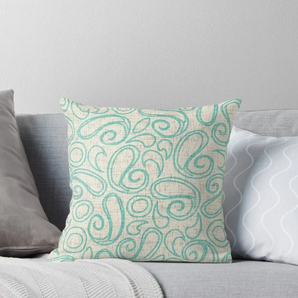 

ziya cream mint Throw Pillow christmas cushions covers Cushions pillow