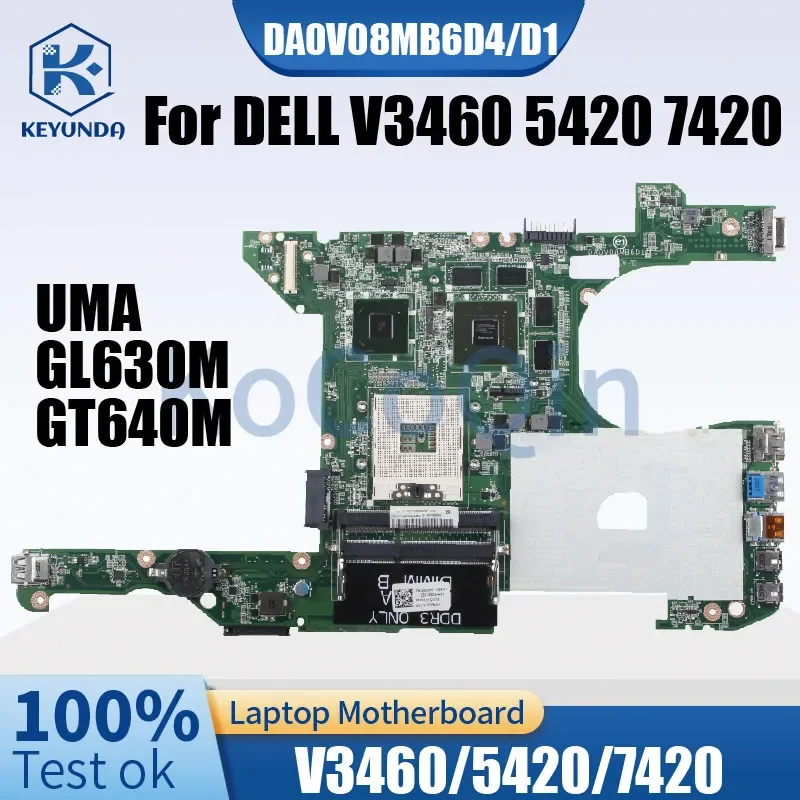 For DELL P33G Inspiron 5420 7420 Vostro V3460 Notebook Mainboard HMGWR C0NHY DA0R08MB6E4 D1 UMA/GT630M/GT640M Laptop Motherboard