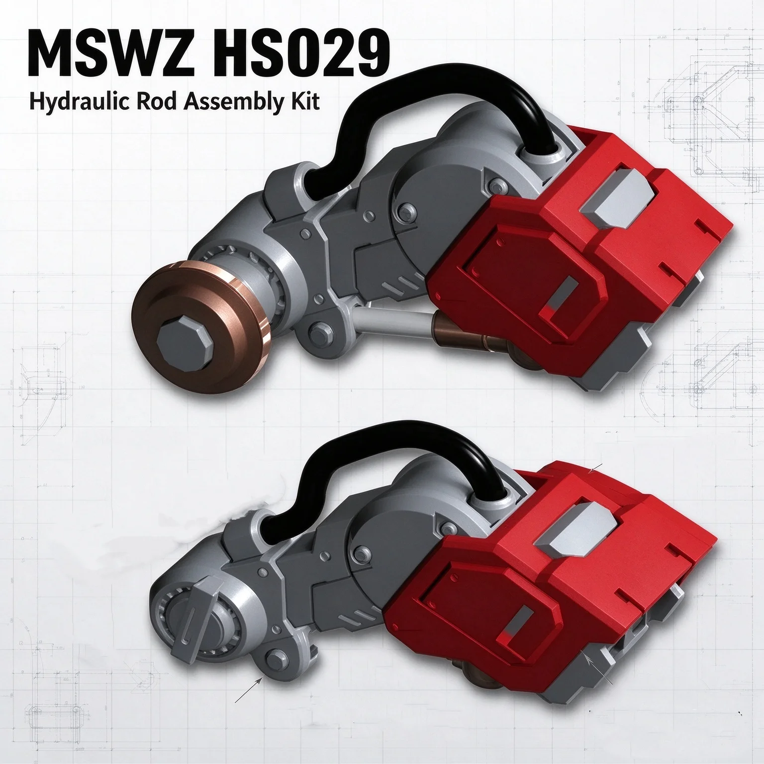 MSWZ HS029 HS030 Gundam Model Detail Parts Universal Backpack Hydraulic Rod RG Hi Nu Fuel Rod Thruster Kit