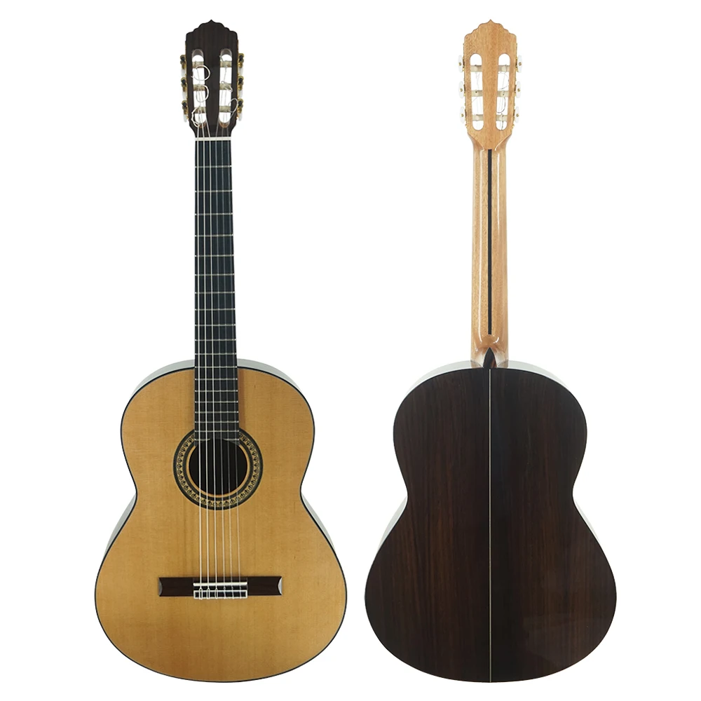 

Aiersi Brand Handmade Good Quality Solid Top Rosewood Back And Side Nylon String Classical Guitar