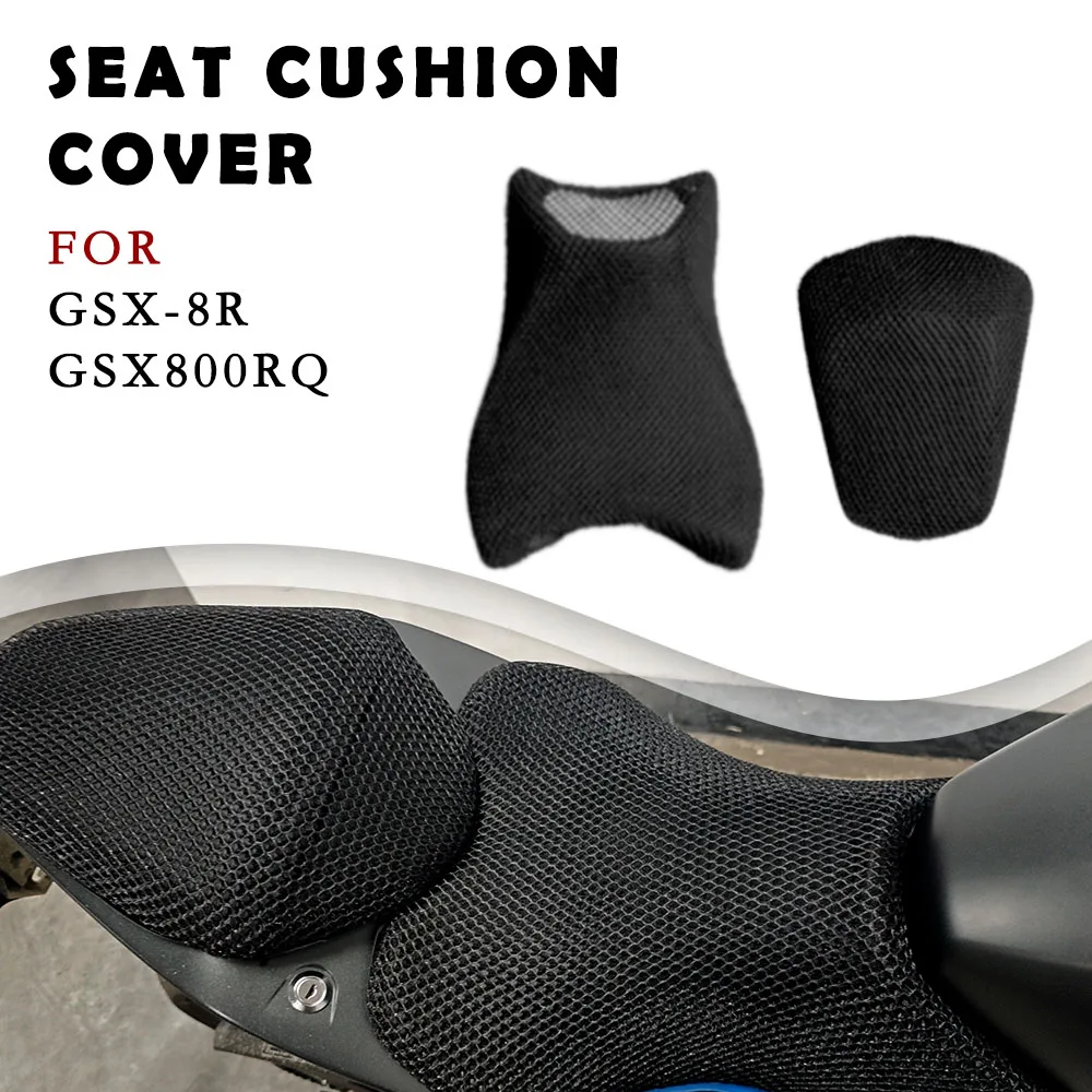 Image of Motorrad Zubehör 3D Atmungsaktive Mesh Sitzkissen Abdeckung Wasserdicht Für Suzuki GSX 8 S 800 GSX800RQ 2023 2024