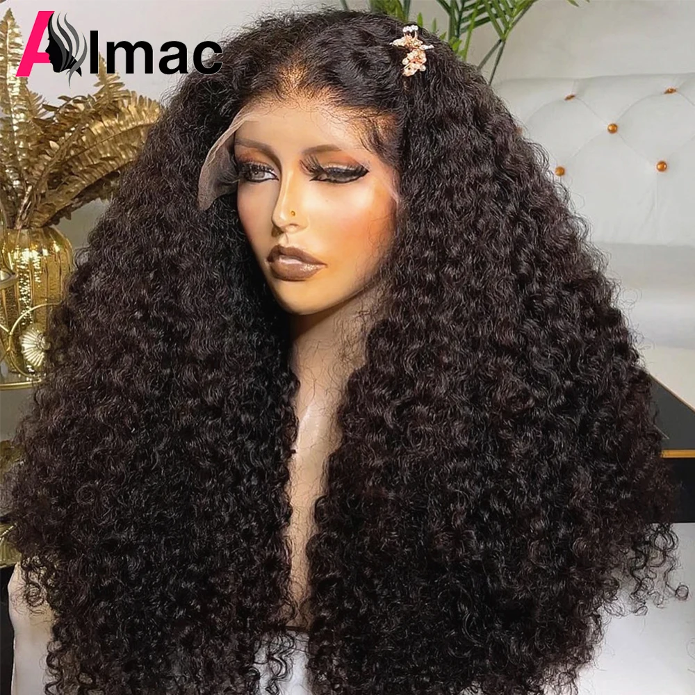 300% Density 13x4 Lace Frontal Water Wave Human Hair Wigs For Women 30Inch Indian Remy Glueless 4x4 Closure Wig Natural Color