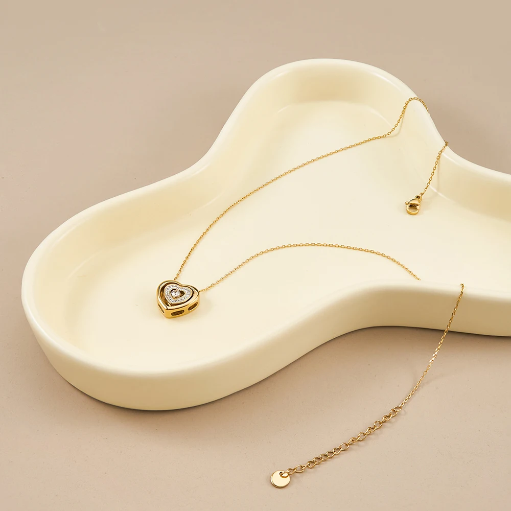 

ENFASHION Para Mujer Heart Hollow Agile Pendant Necklace For Women Jewelry Necklaces 18K Plated Gold Fashion Simple Gift P233408