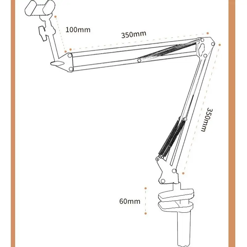 Adjustable Bedside Tablet Stand, Rotatable Long-arm Metal Desktop Tablet Stand, Bedside Lazy Phone Holder view 6