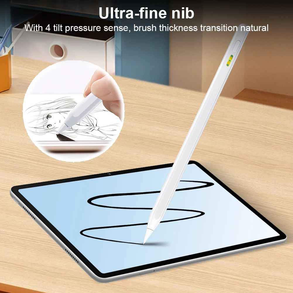 Stylus-Stift, Neigungsempfindlichkeit, magnetischer Stift, Handflächenabweisung, aktiver Bleistift, schnellere Aufladung für iPad Pro 12,9/11/13 Zoll M4