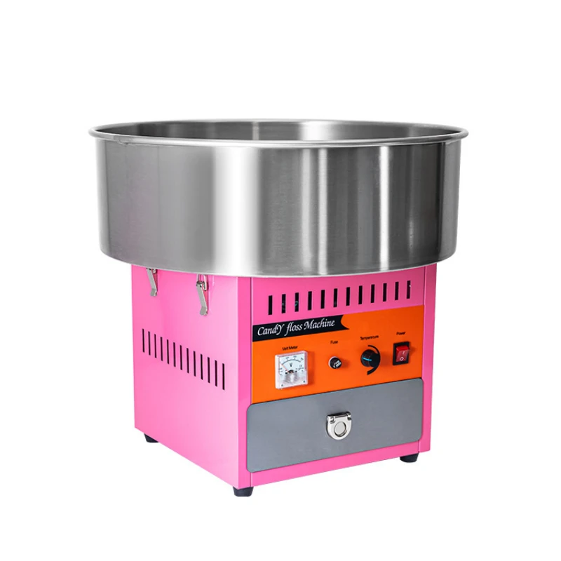 Electric Cotton Candy Floss Machine  Commercial Bluetooth Automatic Stainless Steel Bowl Sugar Scoop and Drawe Birthday Party