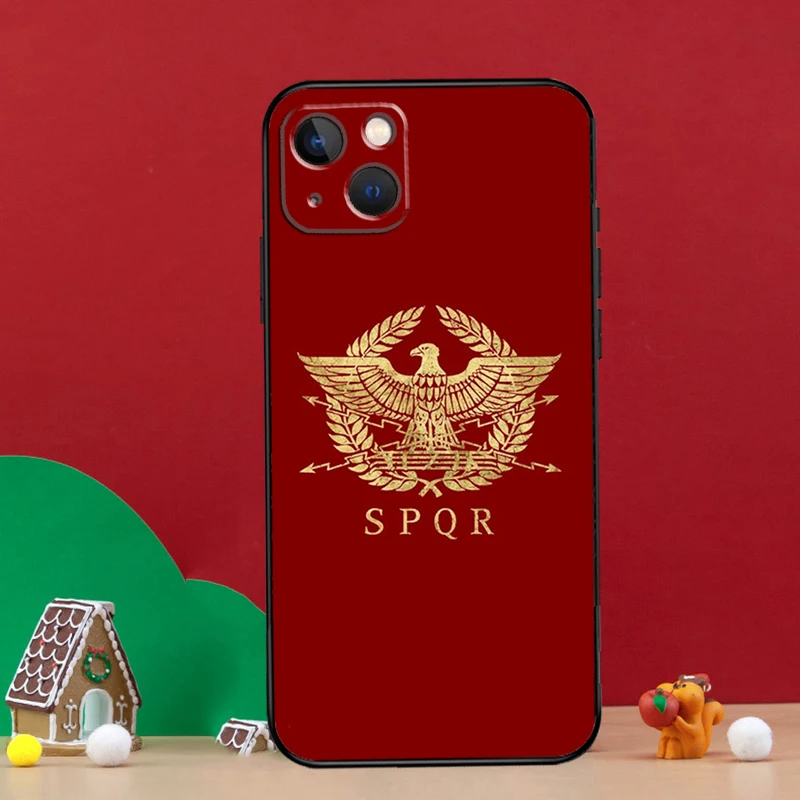 SPQR Roman Imperial Legion Phone Case For iPhone 15 13 11 12 14 Pro Max XS Plus X XR 12 13 Mini Soft Cover