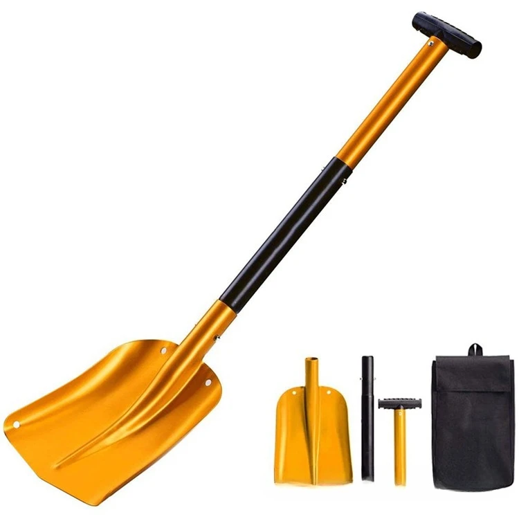 Promotion Multifunctional Aluminum Alloy Snow Shovel Outdoor Camping  Mountaineering Camping Deicing Shovel Retractable