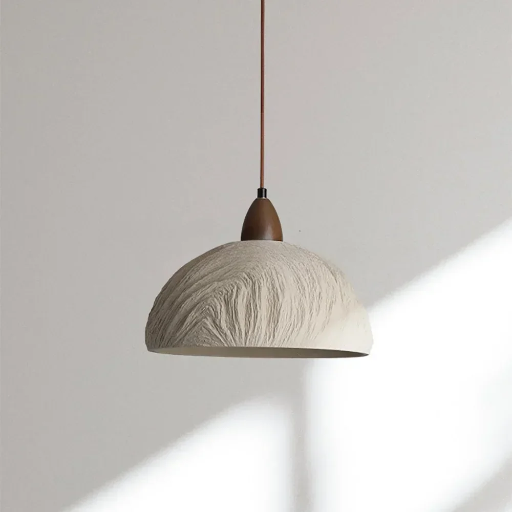 Candelabro de cemento de hormigón creativo, lámpara colgante Led para dormitorio, mesita de noche, luces colgantes redondas para pasillo, porche, comedor
