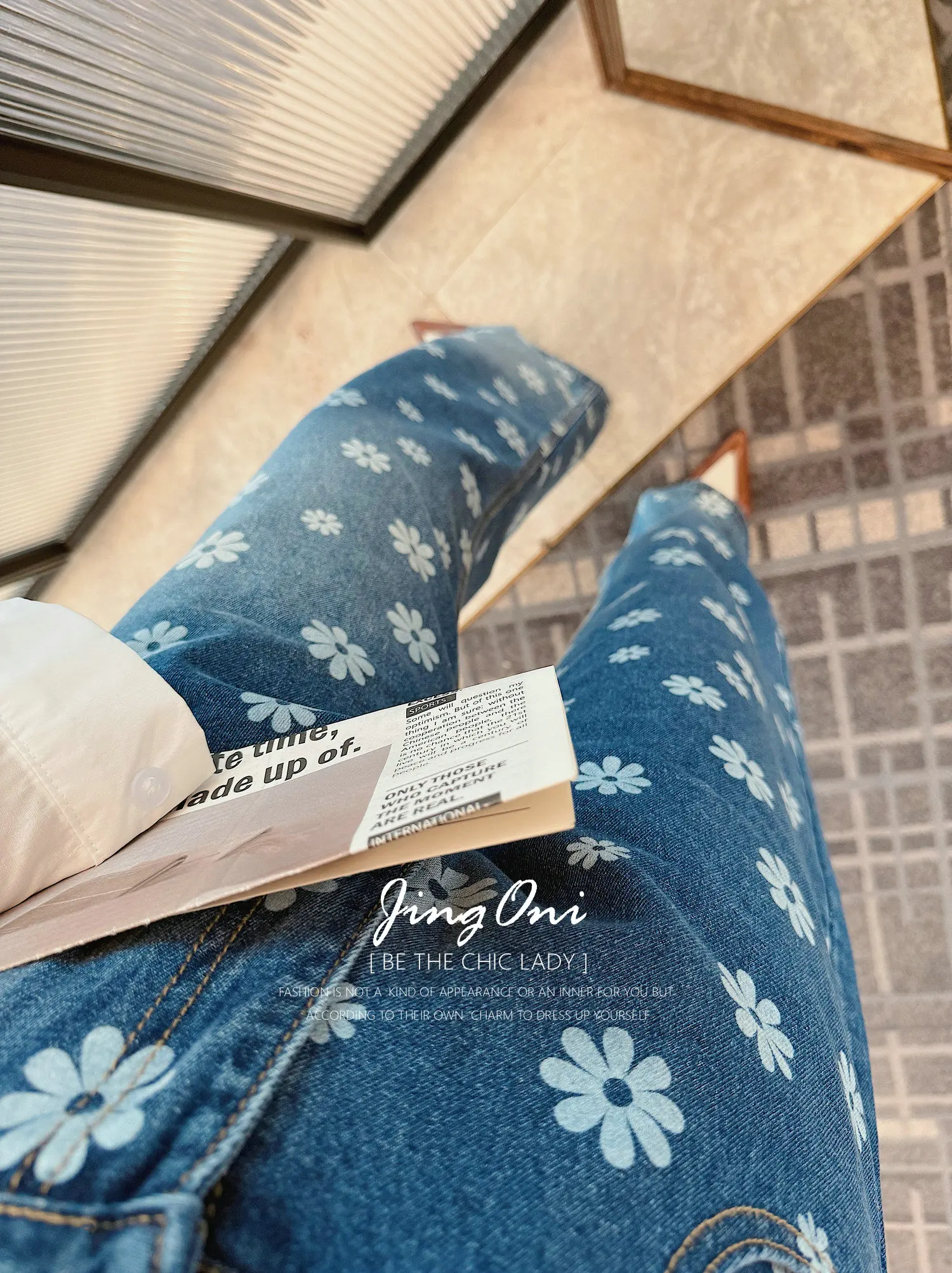 

Floral Jeans Cargo Pants Y2K Women Clothing 2025 Woman Autumn Korean Fashion Elegant Long Trousers Wide Leg High Waist Vintage