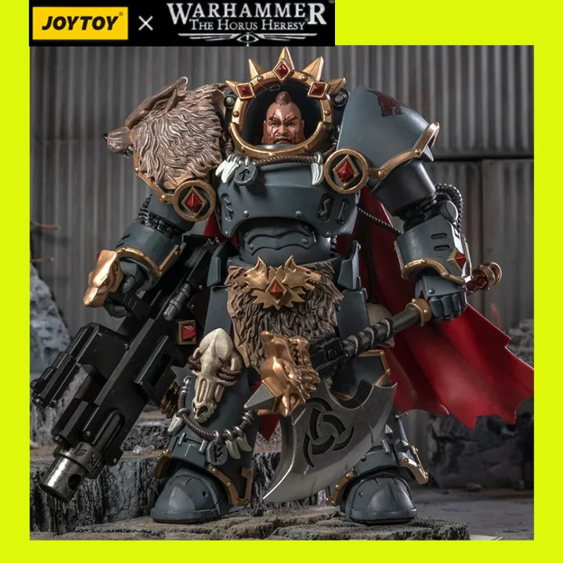 JOYTOY Warhammer 40K 1/18 Action Figures Space Wolves Hvarl Red-Blade Model Collection Ornament Toys Anime Gift