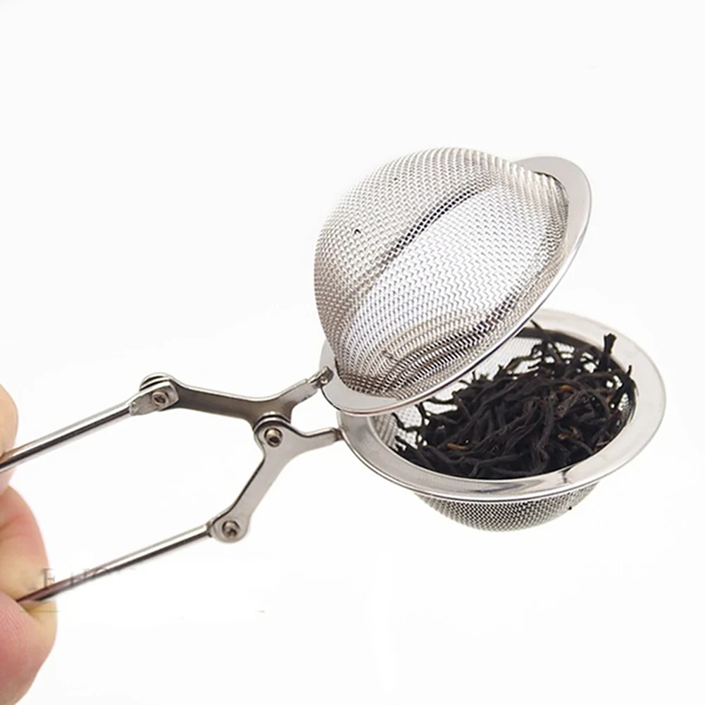 Stainless Steel Mesh Ball Tea Strainer with Handle Leaf Tea Filter Portable Eco-friendly Corrosion Resistance for Cup and Teapot