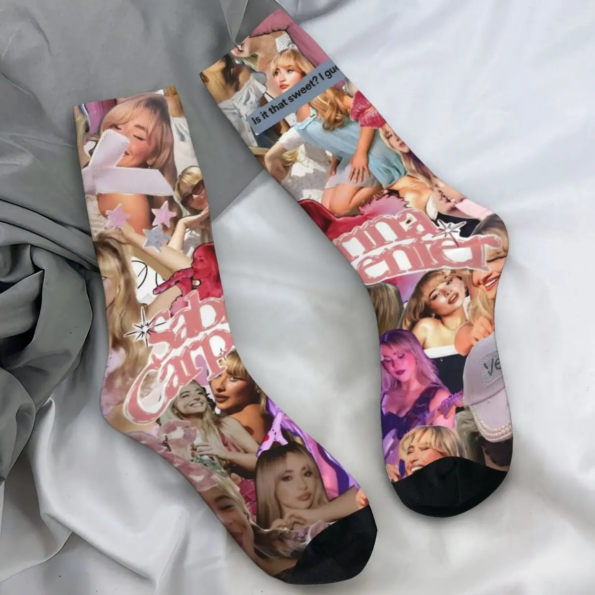 

Сабрина плотник американский певец чулки пара носков качественные модные носки зимние нескользящие носки для скейтборда подарок на день рождения