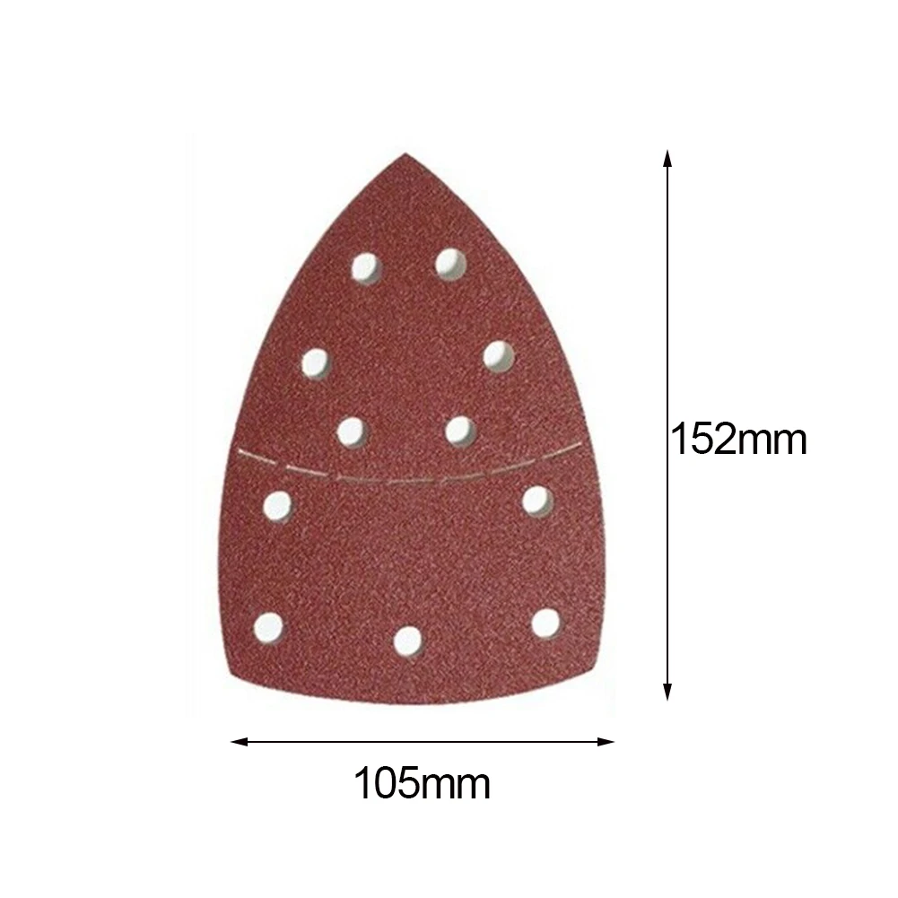 10PCS Mouse Detail Sander Sandpaper 11 Holes Triangular Sanding Paper for Sander Bosch PSM 160A Detail Palm Sander 40-2000 Grits