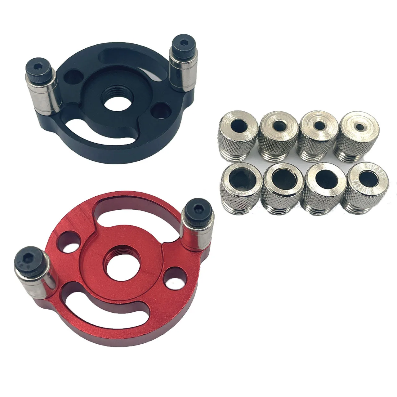 3-8pcs/3-10mm Self Center Dowel Jig Handheld Drill Guide for Straight Holes Wood Panel Hole Puncher Locator Tool