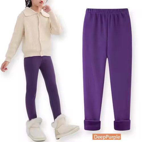 SheeCute Girls Winter Warm Pants Kids Fleece Lined Leggings for 3-11 Years SCW7101 - Image 12
