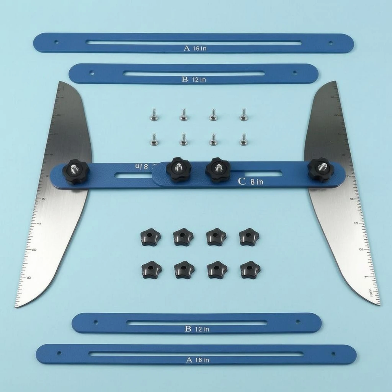 Stair Step Gauge Metal Stair Template Gauge Tool Locking Knobs for Carpenters