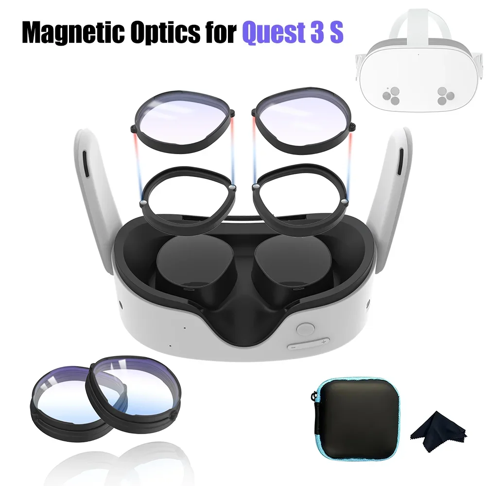 Cadre de protection d'objectif pour Oculus Quest 2, blocage de la lumière bleue, conception magnétique, lentilles optiques, protection des yeux