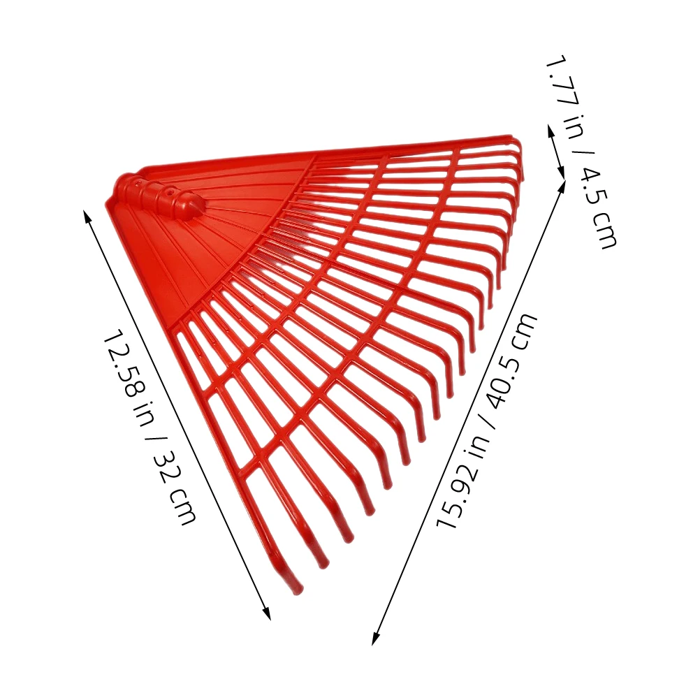 

Plastic Leaf Rake 21 Teeth Red Portable Long Term Cleaning Ground Clearing Leaves Debris Lawn Garden Outdoor Tasks Gardening