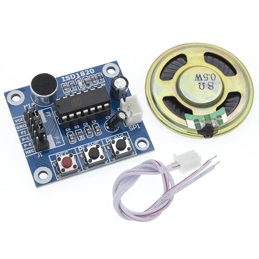 ISD1820 recording module voice module the voice board telediphone module board with Microphones + Loudspeaker