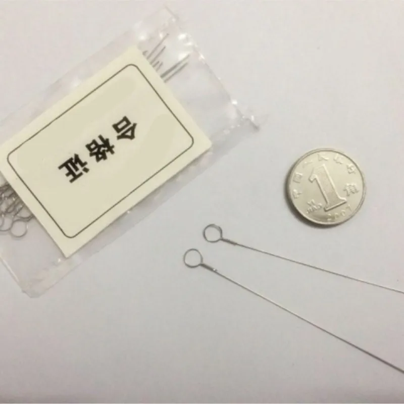 10Pcs Ni-Cr Alloy 1/1.5/2/3/4/5/6mm Dia Inoculating Loop for Lab Microbiology Tissue Culture