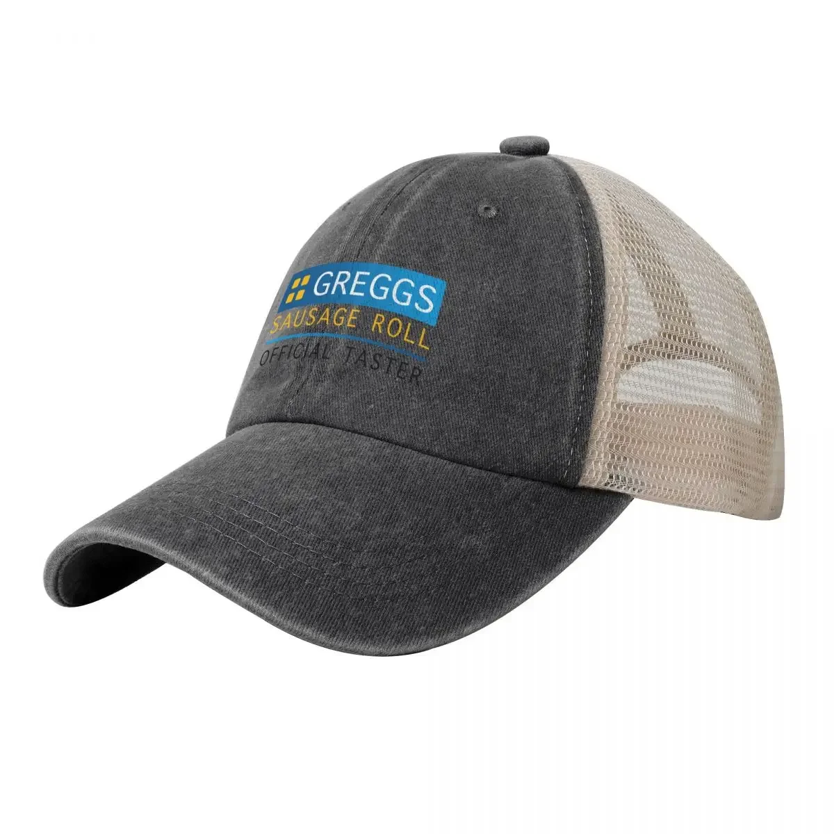 

Greggs Sausage Roll Official Taster Cowboy Mesh Baseball Cap Sunhat Visor fishing hat Men Caps Women's