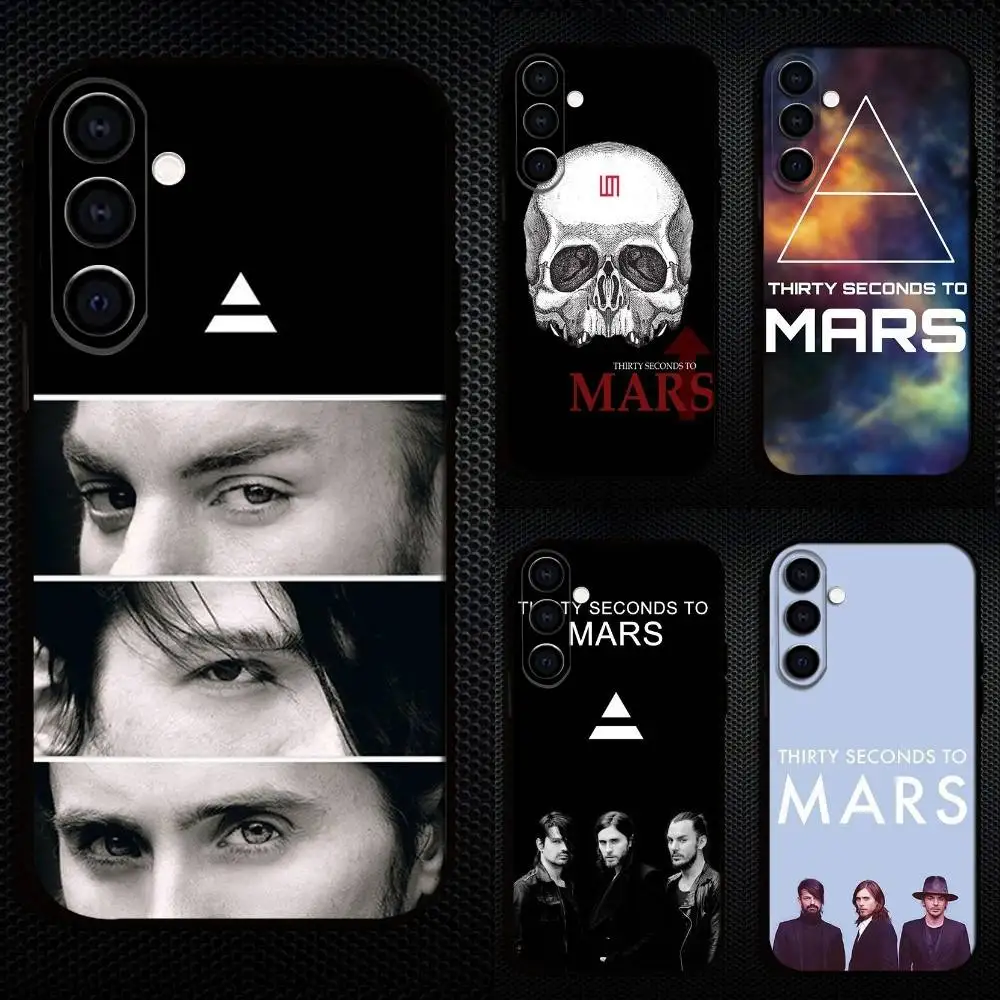 

Thirty S-Second To Mars 30stm Phone Case For Samsung Galaxy A73,A72,A71,A70,A53,A52,A51,Others Soft Black Cover