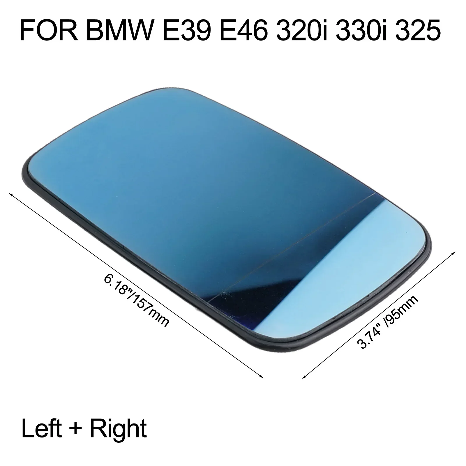

1 Pair Rear view Mirror Left+right 157x95mm Parts Anti-glare Exterior For BMW E39 E46 320i 330i 325 Accessories