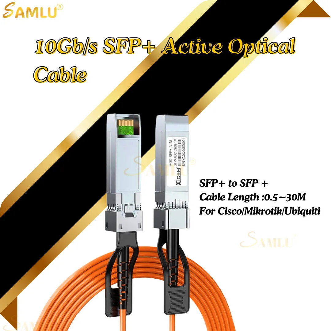 

10G SFP+ to SFP+AOC OM2 3M/5M/7M LSZH 10GBASE Active Optical SFP Cable(AOC) for Cisco,MikroTik,Ubiquiti...Etc Switch Fiber Optic