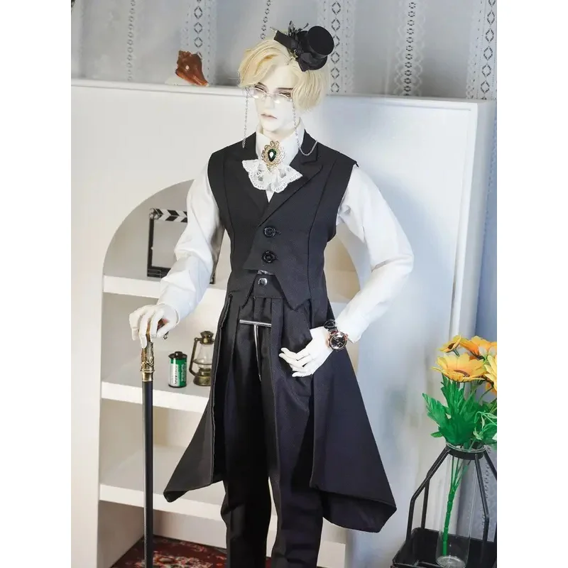 Ropa para muñeca 1/3, traje para muñeca Bjd de 75cm, conjunto de chaleco, chaleco, camisa y pantalones, juguetes para jugar a las casitas, accesorios para muñecas, sin muñeca