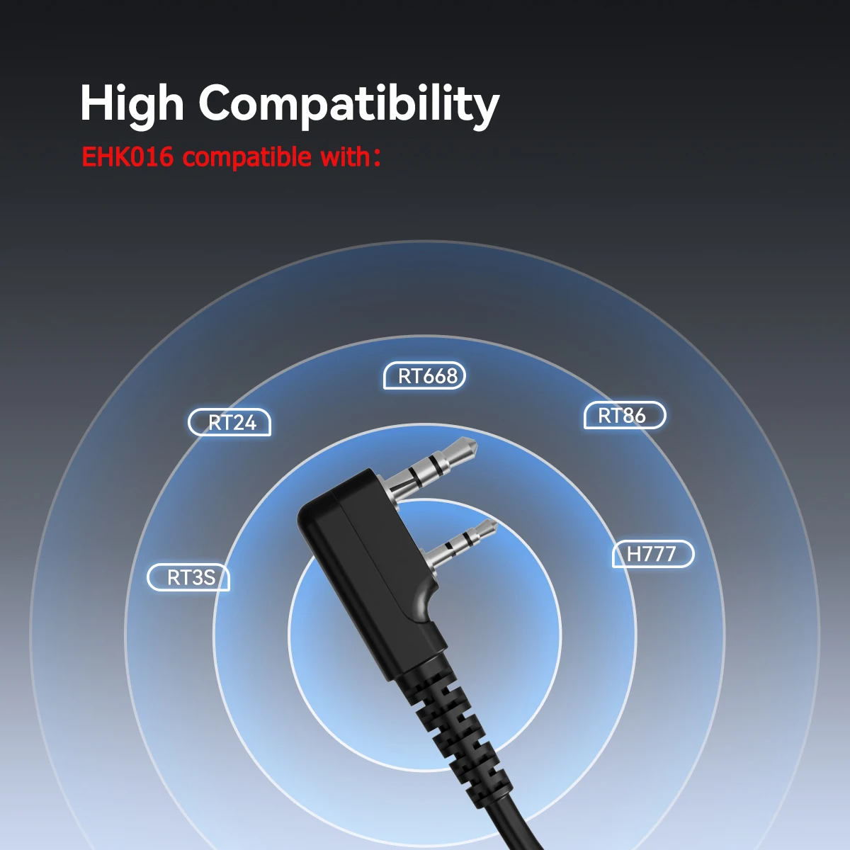 Retevis EHK015 EHK016 ANC Kopfhörer 2Pin Active Noise Cancelling Walkie Talkie Headset Radio Zubehör für Retevis H777 RT3S – Detail 21