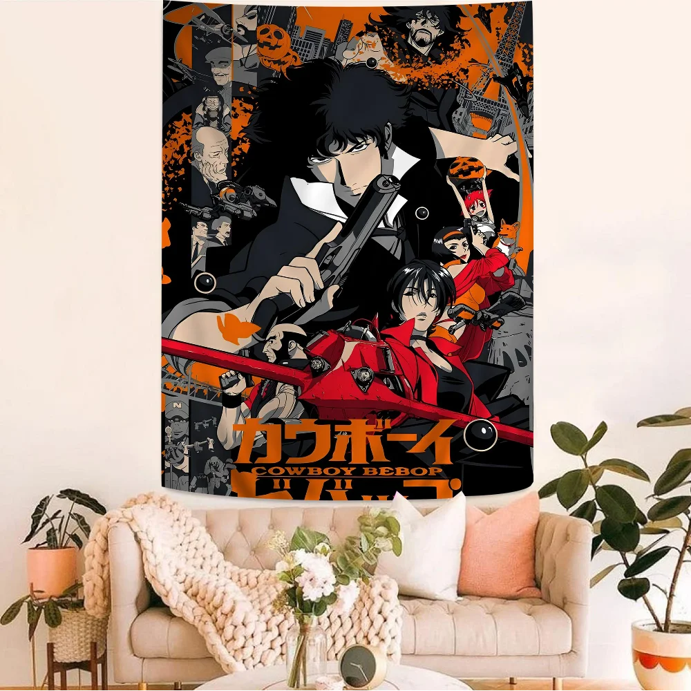 

C-Cowboy Bebop Cartoon Tapestry Bohemian Wall Tapestries Mandala Wall Hanging Sheets