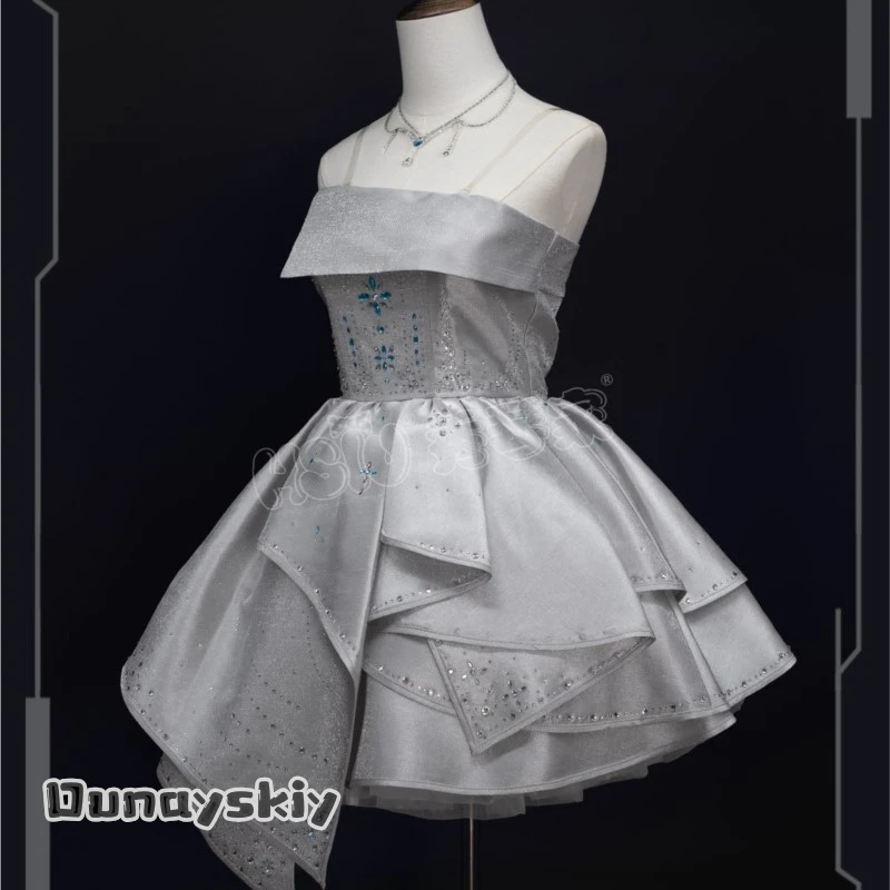 

Dream ZS@ALove And Deepspace Yaojian Zhenwo Косплей Костюм Блестящий Тюль Короткое Платье Из Бисера Аниме Наряд. Сексуальная Лолита Косплей