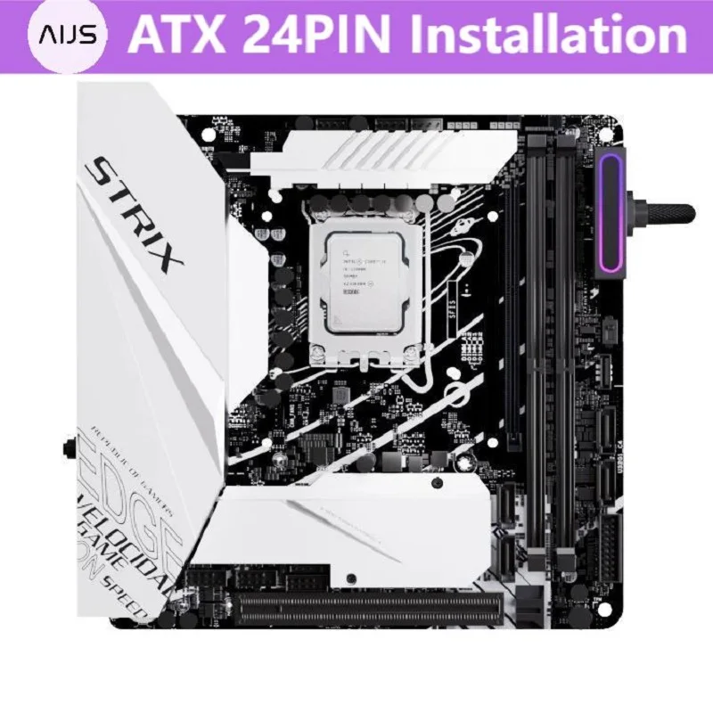 Удлинительный кабель для материнской платы AIJS ATX24Pin, 18AWG 90 °   Прямоугольная конструкция, кабель ARGB 5 В 3-контактный разъем «папа-мама»
