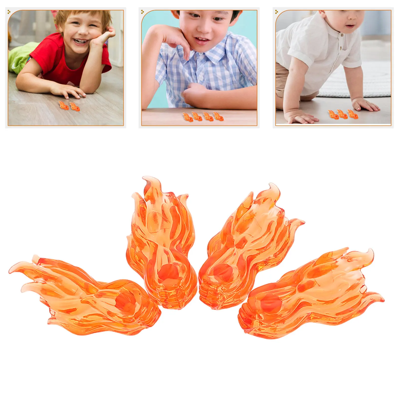 

4Pcs Educational Block Accessories Interactive Effects Set Creative Play for Kids Action Figure Flames Decorations