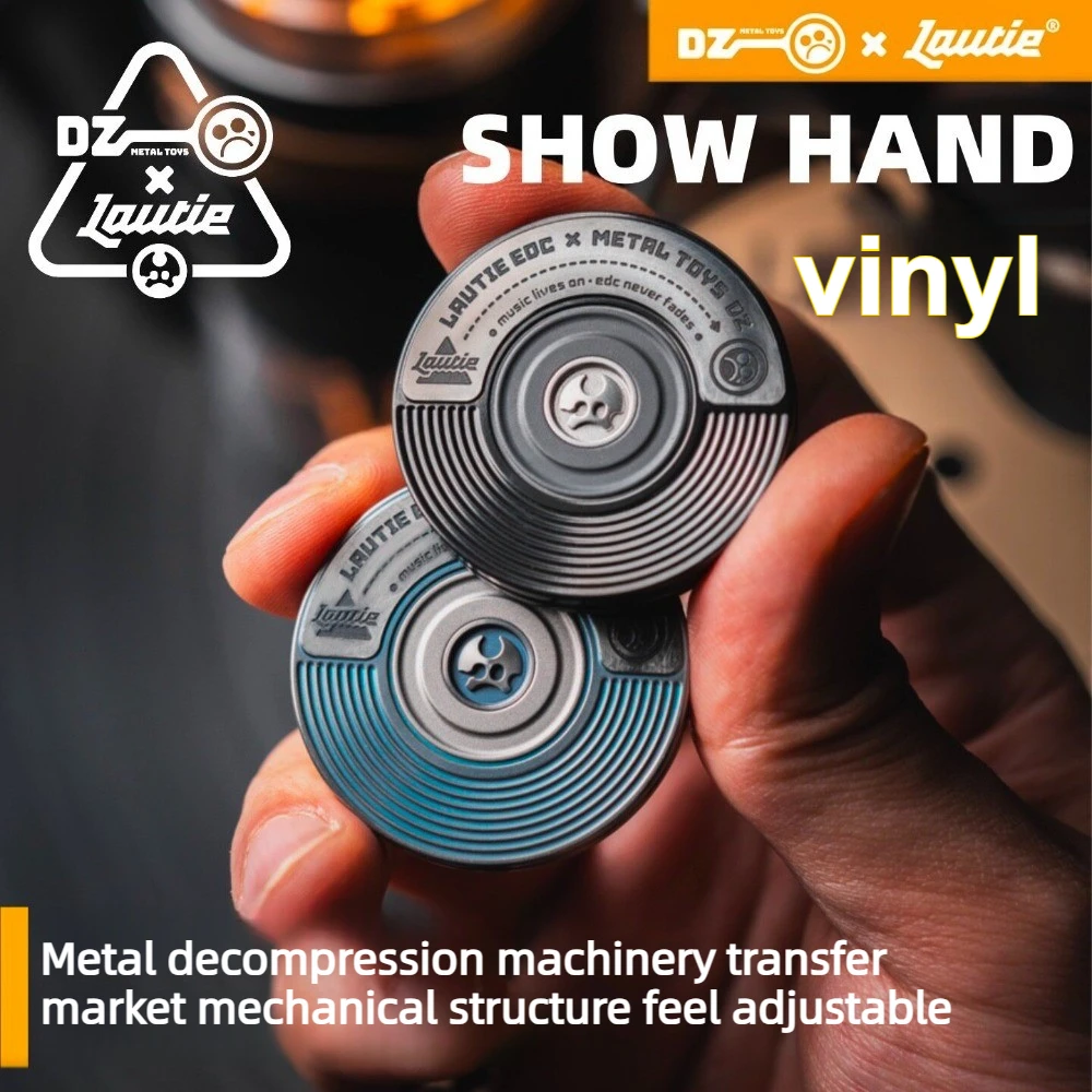 LAUTIE &Dz.Studio Collaboration Vinyl Stud Poker Mechanical Coin Spinning Fingertip Card Pushing Toy for Stress Relief