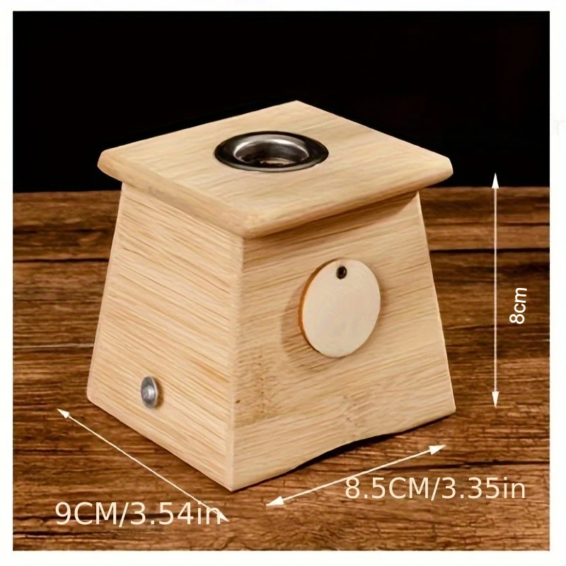 1/2Holes Bamboo Moxa Stick Burner Moxibustion Therapy Box Herbal Medicine Accessory Warm Acupuncture Point Massage Meridian - view 3