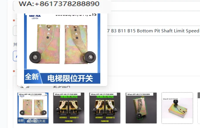 Tianjin Elevator Limit Switch 6098B7 B3 B11 B15 Bottom Pit Shaft Limit Speed Change for Elevator Maintenance And Repair