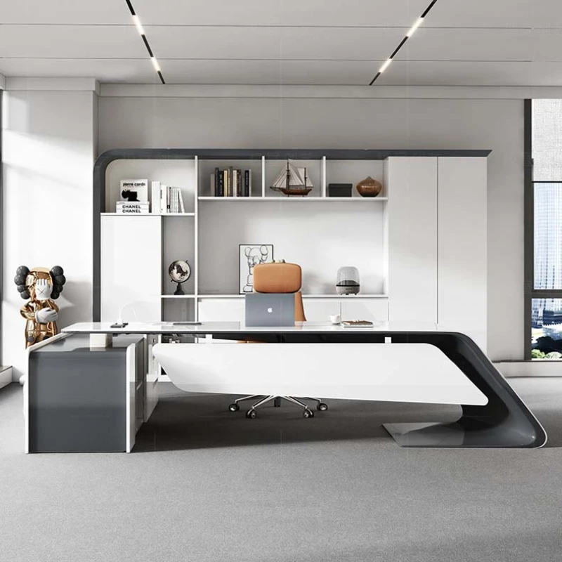 Wide Standing Office Desks Organiser Storage Executive Laptop Computer Desks White Drawers Mesa Ordenador Modern Furniture